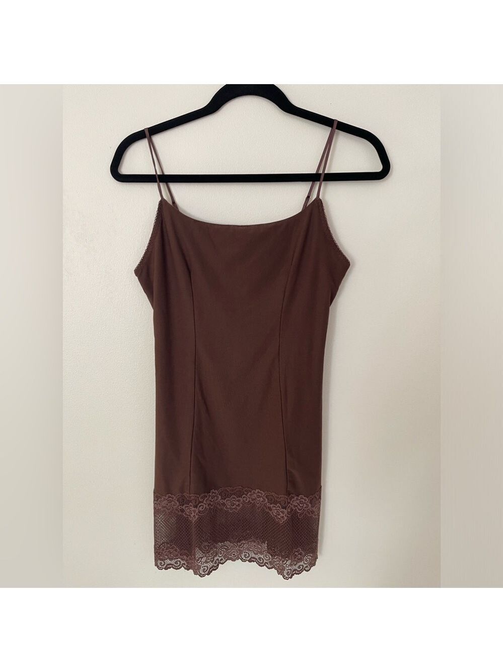 Via Nicci Mini Slip Dress Women’s Vintage Brown chemise Size: Medium